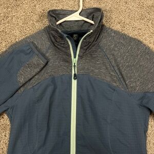 Mountain Hardwear Women's Small Full Zip Jacket Gray Blue Lightweight Running